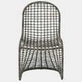 Curved High Back Natural Rattan Chair