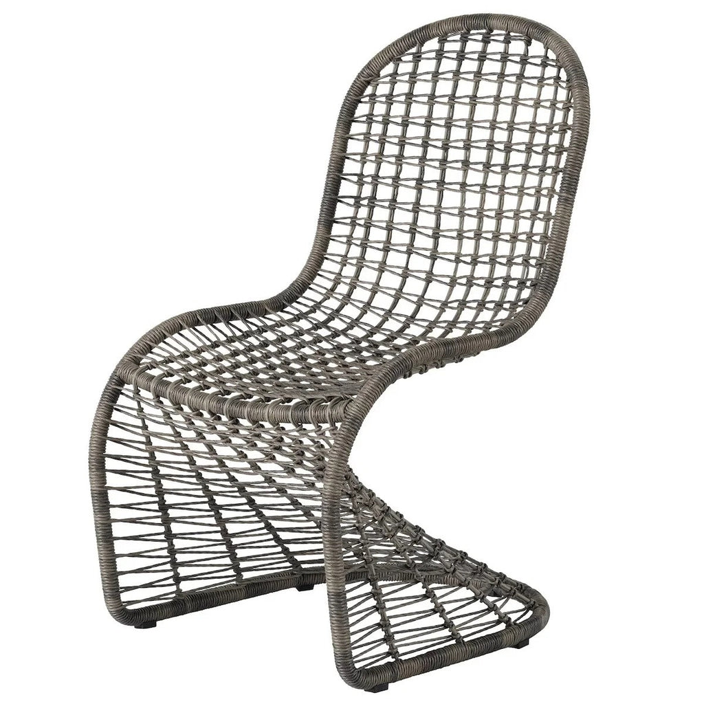 Curved High Back Natural Rattan Chair