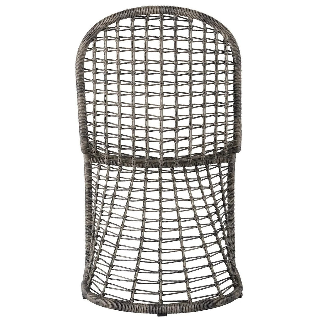Curved High Back Natural Rattan Chair