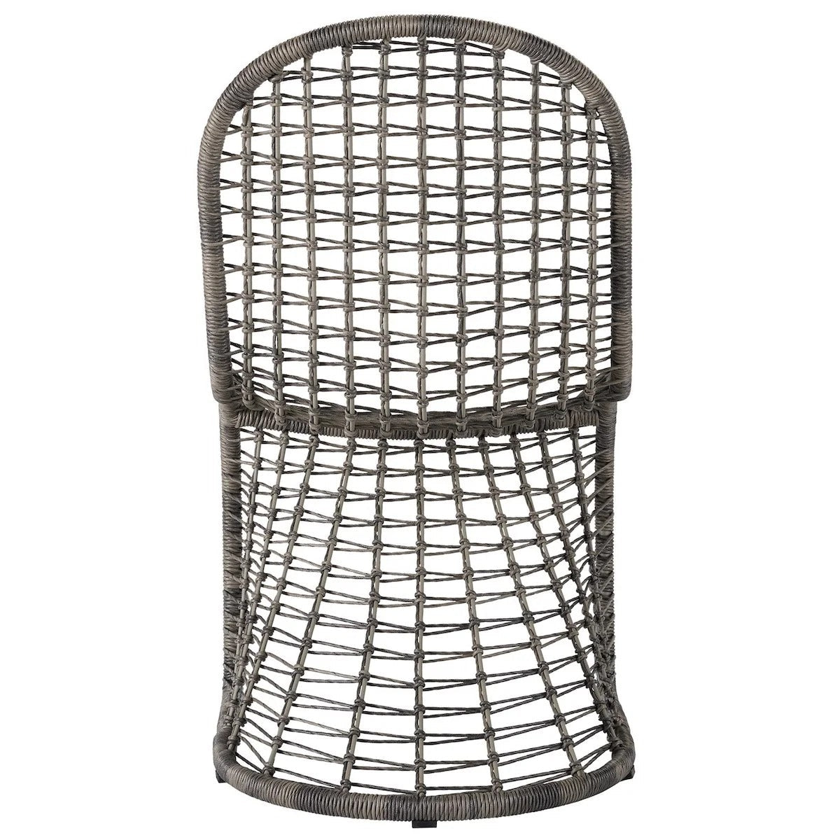 Curved High Back Natural Rattan Chair