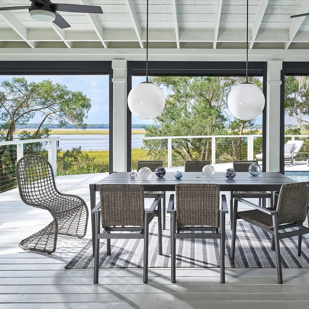 Curved High Back Natural Rattan Chair