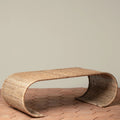 Curved One Piece Rattan Coffee Table