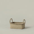 Natural Colored Woven Storage Basket With Handles