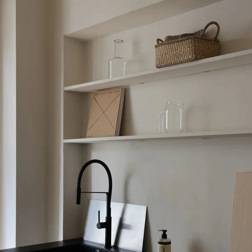 Natural Colored Woven Storage Basket With Handles