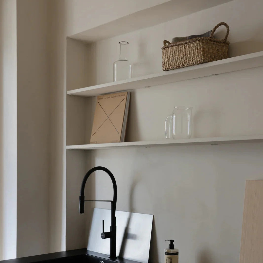 Natural Colored Woven Storage Basket With Handles