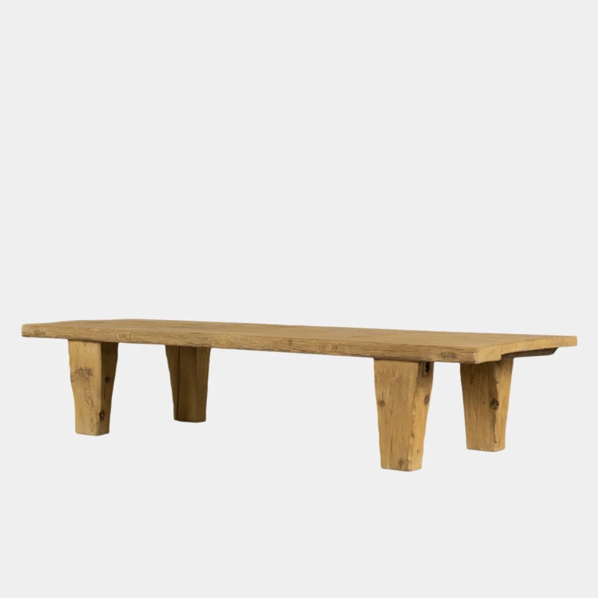 Natural Finish Weathered Solid Wood Long Table