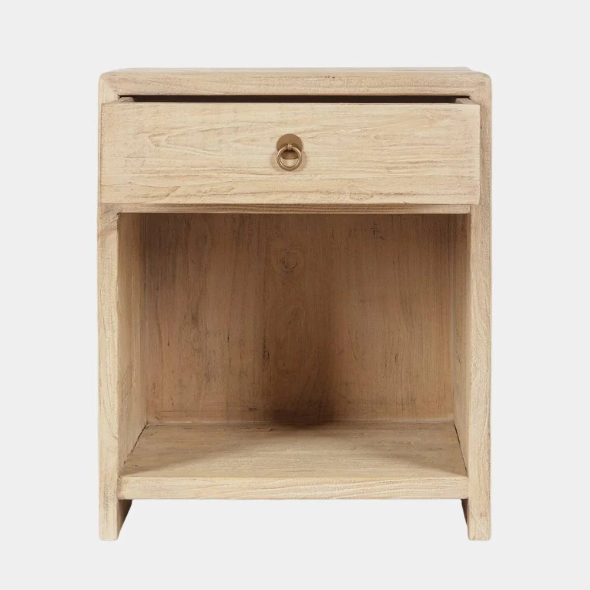 Open Shelf Bedside Cabinet With A Single Drawer