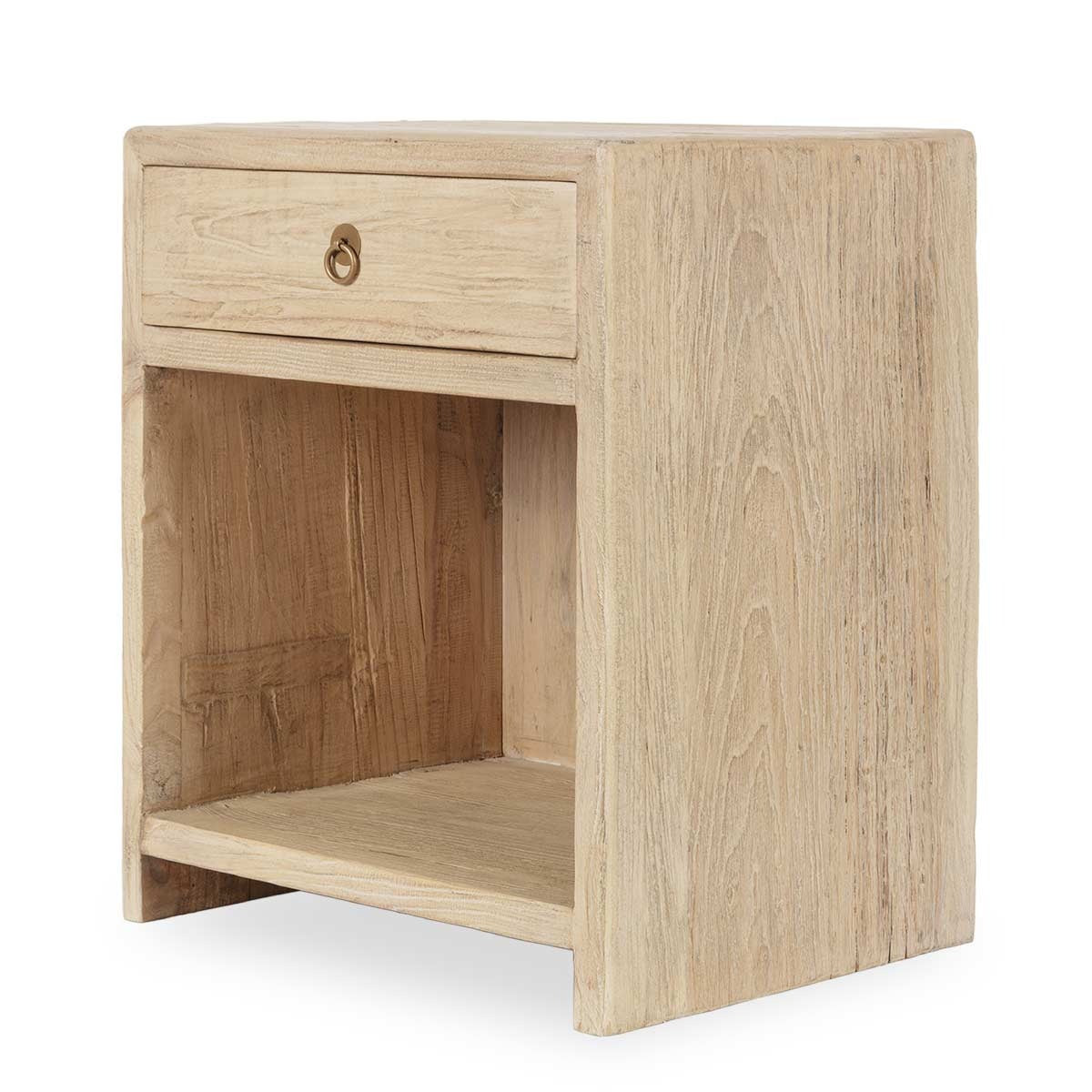 Open Shelf Bedside Cabinet With A Single Drawer