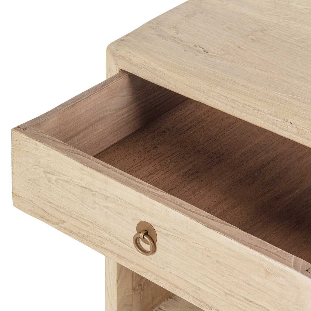 Open Shelf Bedside Cabinet With A Single Drawer