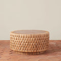 Wabi Sabi Style Woven Round Coffee Table