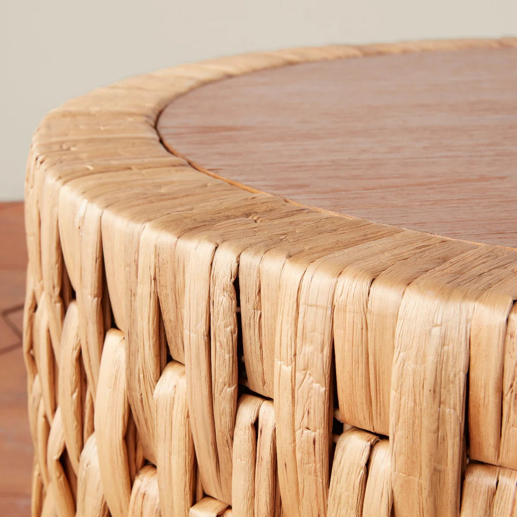 Wabi Sabi Style Woven Round Coffee Table